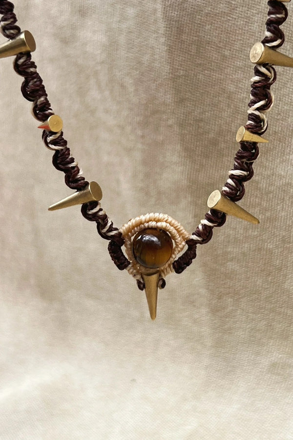 Mystical Tiger Eye Stone Amulet Necklace