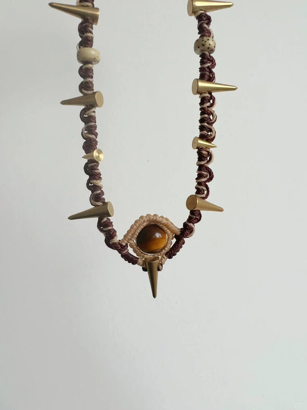 Mystical Tiger Eye Stone Amulet Necklace