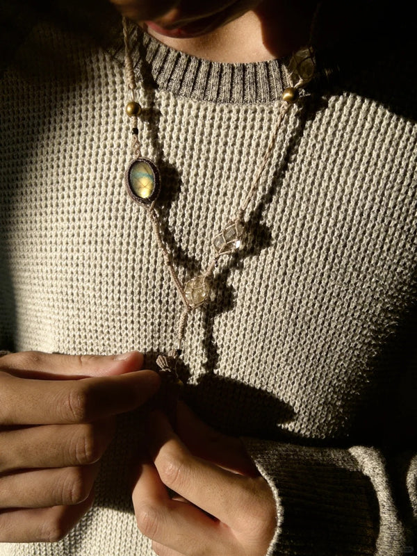 Handwoven Crystal Necklace