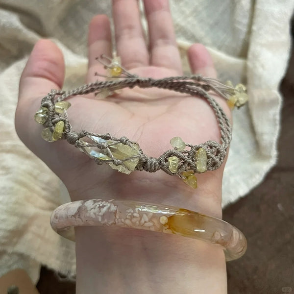 Citrine necklace and bracelet set