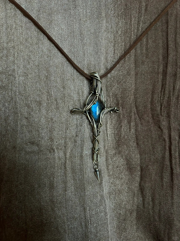 Handmade cross pendant necklace