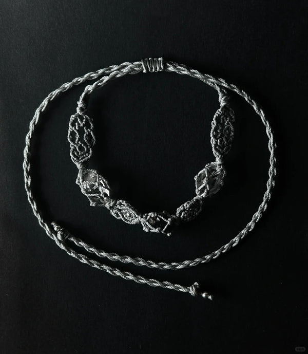 Herkimer diamond shining rope necklace "Smart Age"