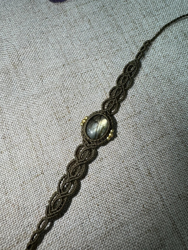 Unique Labradorite Macrame Bracelet