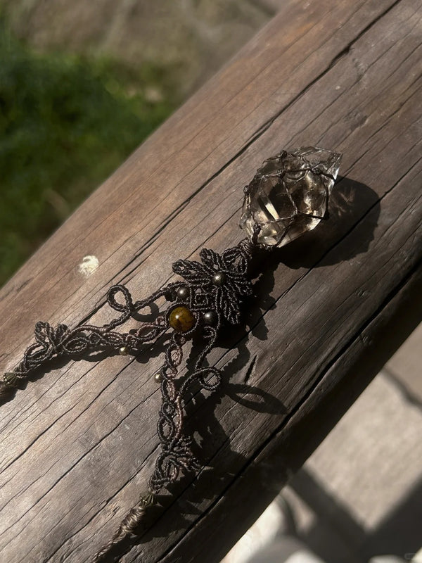 Hand-Knotted Herkimer Diamond Crystal Necklace