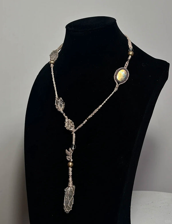 Handwoven Crystal Necklace