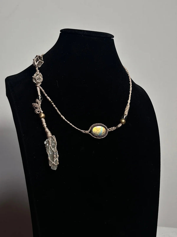 Handwoven Crystal Necklace