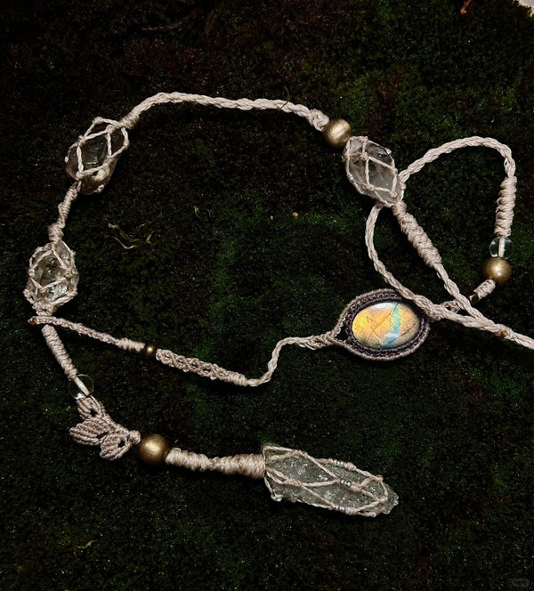 Handwoven Crystal Necklace