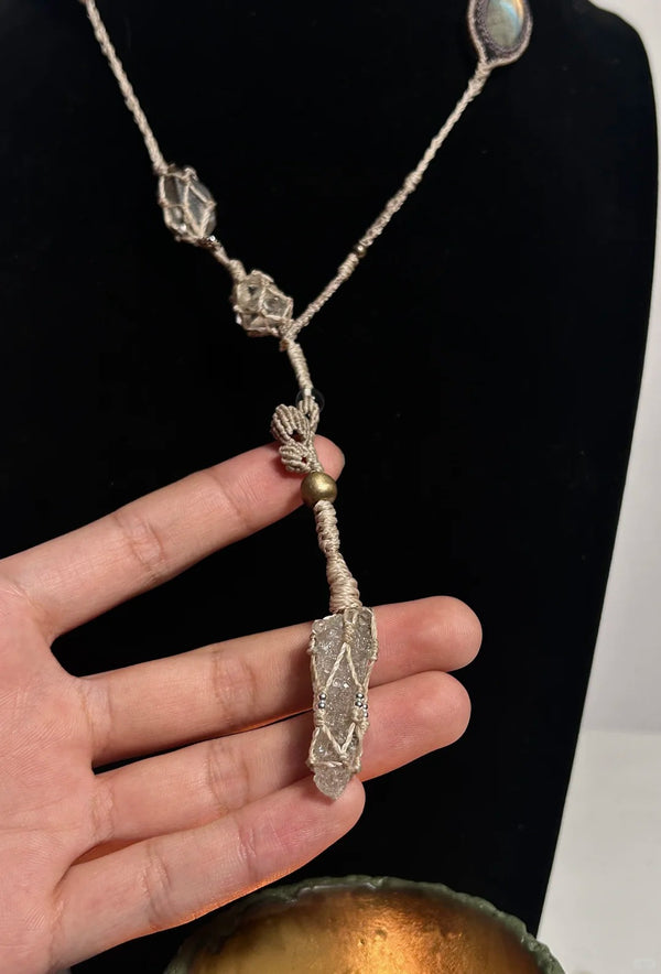 Handwoven Crystal Necklace