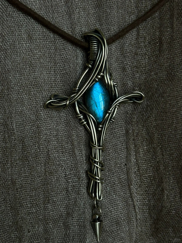 Handmade cross pendant necklace