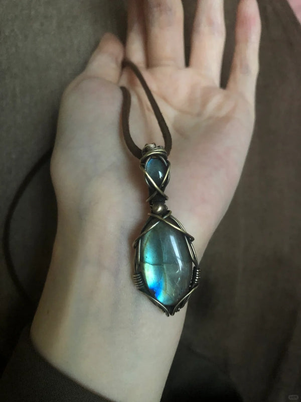 Labradorite Mystical Amulet Necklace