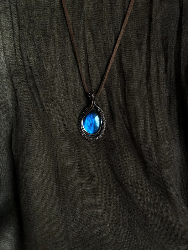 Labradorite crystal necklace