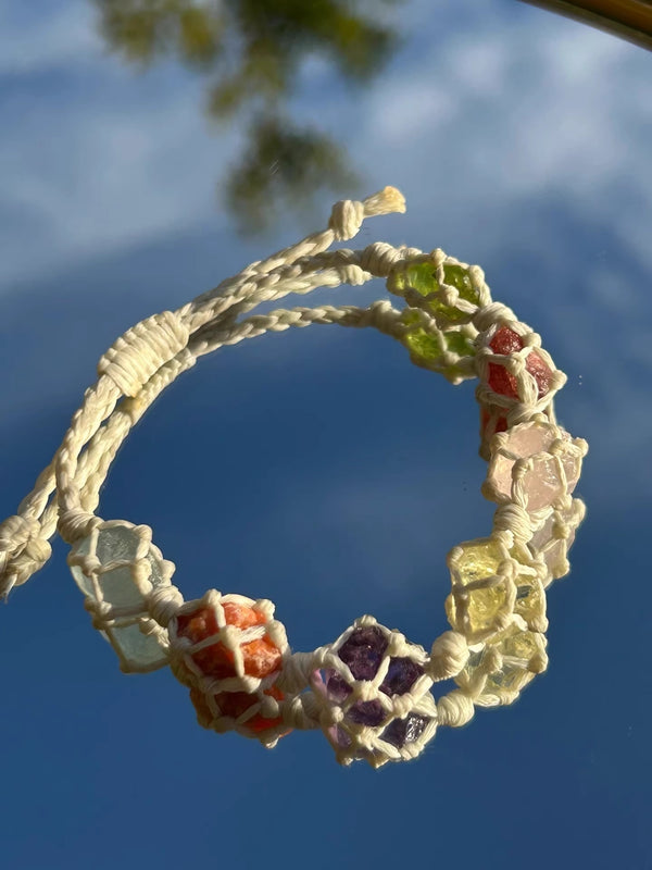 Healing Crystal Macrame Bracelet