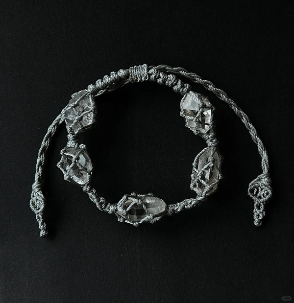 Herkimer diamond shining rope bracelet "Smart Age"