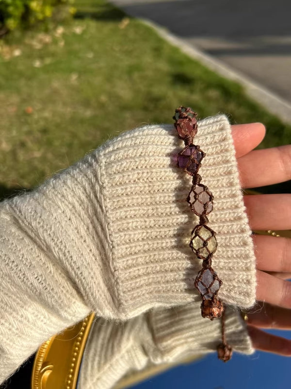 Hand-Knotted Gemstone Bracelet