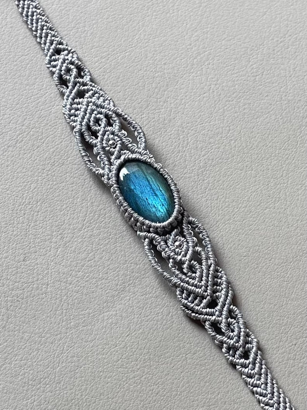 Hand-Knotted Labradorite Bracelet