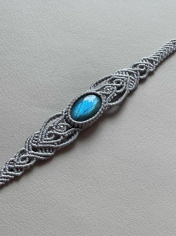 Hand-Knotted Labradorite Bracelet