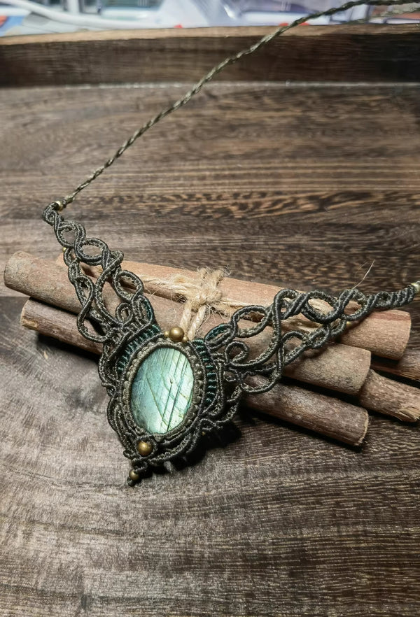 Witch of the Woods labradorite necklace