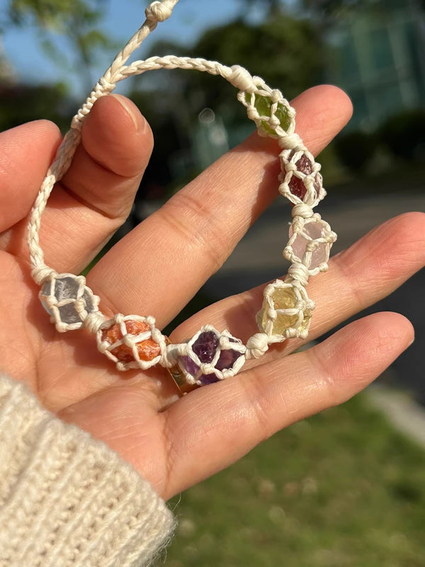 Healing Crystal Macrame Bracelet