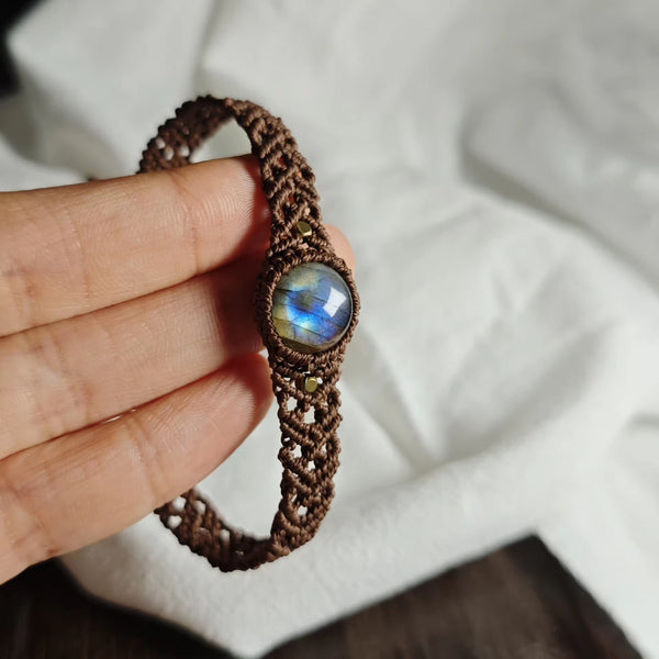 Handcrafted Labradorite Macrame Bracelet