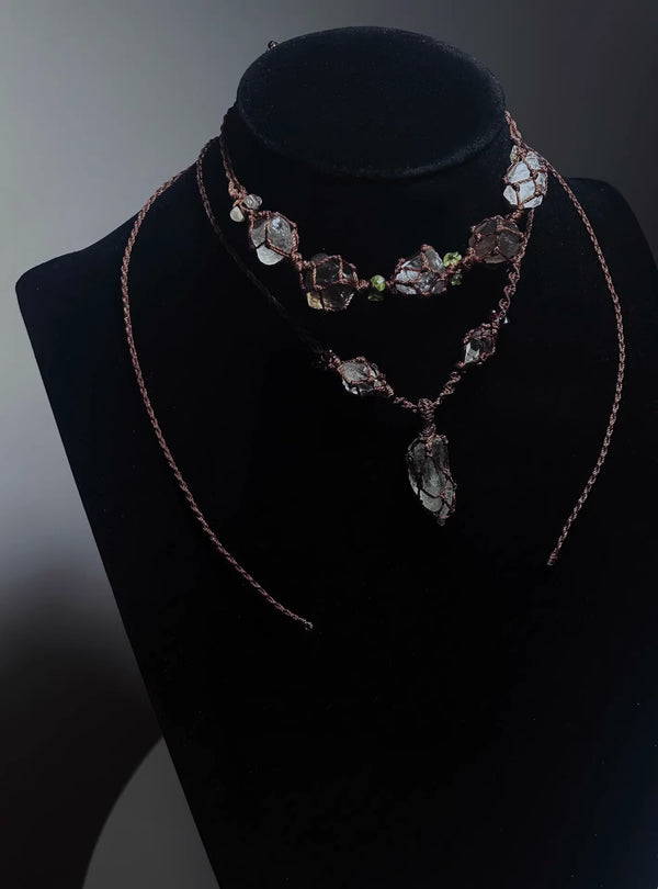 Raw Crystal Necklace Set