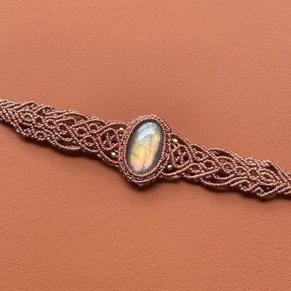 Labradorite Macrame Bracelet