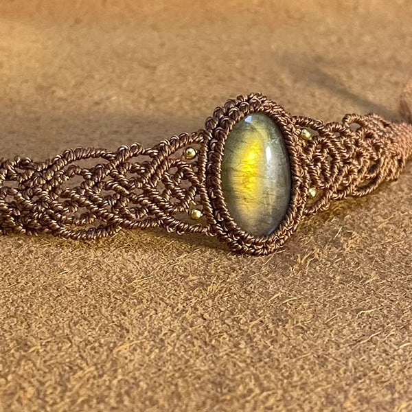 Labradorite Macrame Bracelet