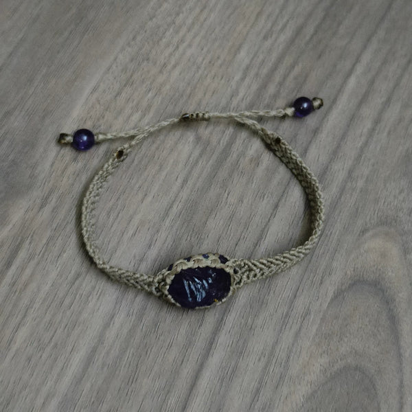 Amethyst crystal gem bracelet