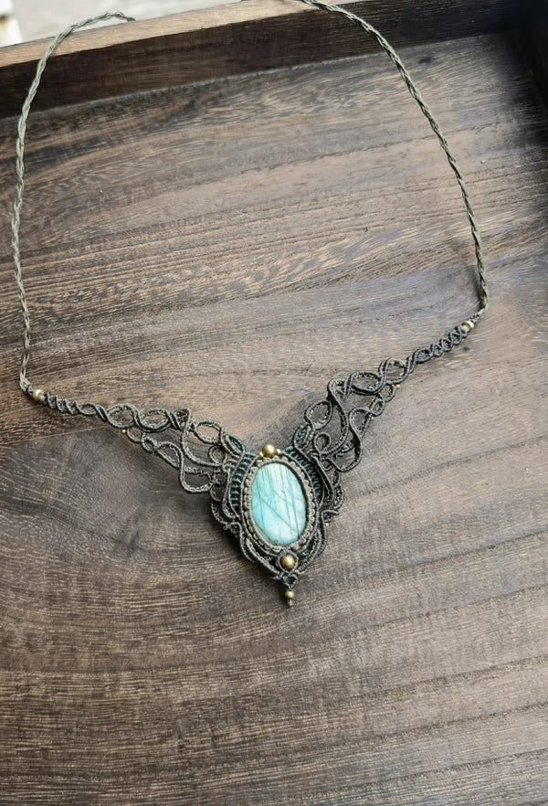 Witch of the Woods labradorite necklace