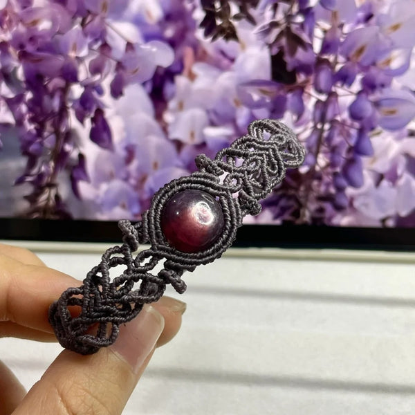 Purple lepidolite women bracelet