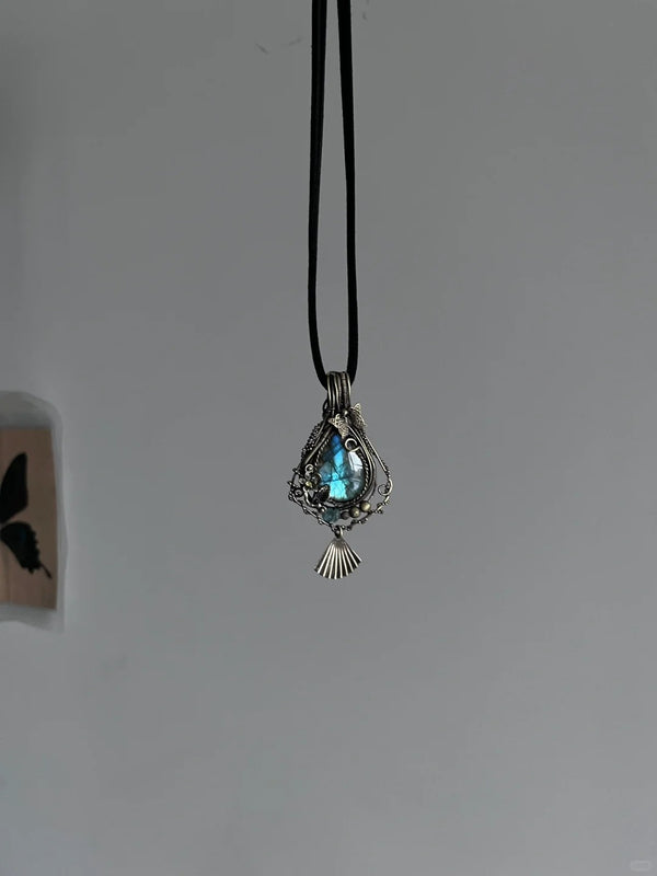 Siren labradorite crystal necklace