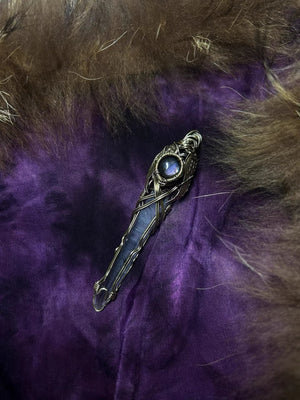 The Eclipse of eternal night Energy Crystal Wand Pendant