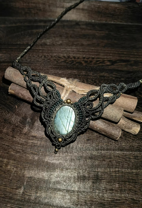 Witch of the Woods labradorite necklace