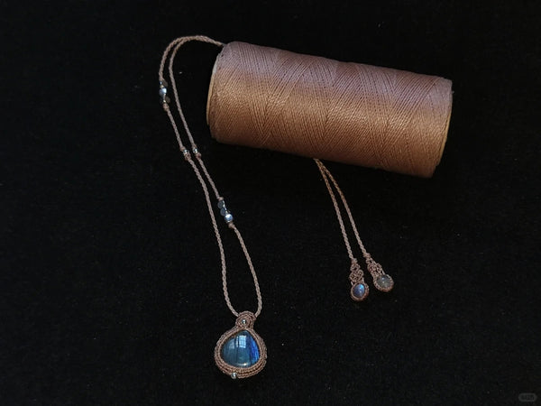 Labradorite crystal pendant necklace