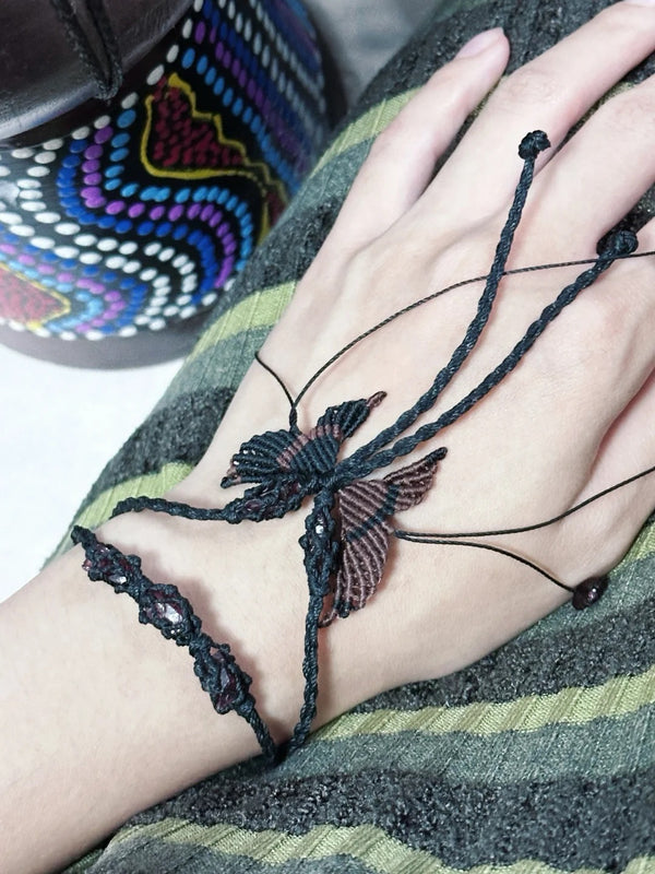 Intricate Butterfly Macrame Bracelet